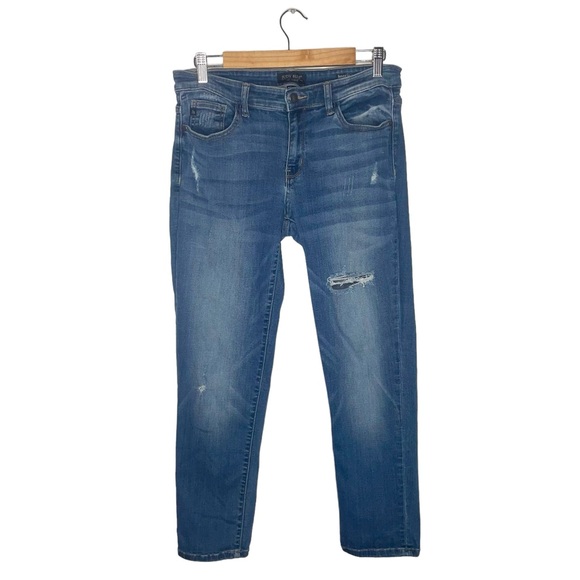 JUDY BLUE Boyfriend Fit Jeans Mid Rise Stretch Distressed JB8275MD Size 11/30 - Picture 3 of 16